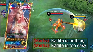 HOW TO DESTROY META MARTIS IN MYTHICAL GLORY?! KADITA BEST BUILD 2022 | MLBB