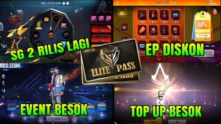 BOCORAN ELITE PASS DISKON, SHOTGUN 2 M1887 GOLDEN EILIS LAGI, EVENT BESOK, TOP UP BONUS