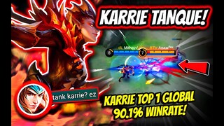 ¡NADIE PUEDE GANARLE A KARRIE TANQUE! KARRIE TOP 1 GLOBAL 90.1% WINRATE! | MOBILE LEGENDS