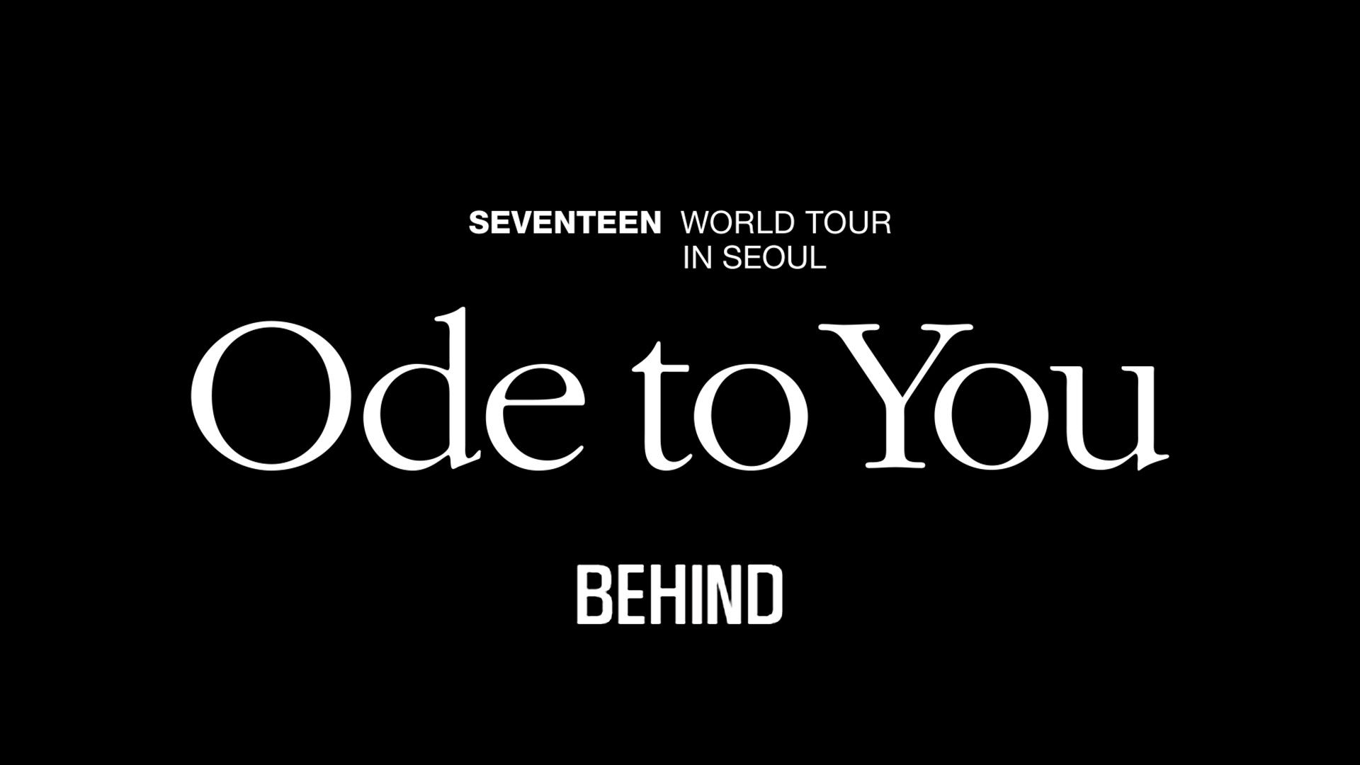 Ode to You World Tour - Wikipedia