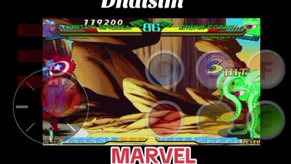 Marvel Superheroes vs Street Fighter : Captain America and Hulk vs Shuma-Gorath and Dhalsim