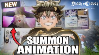 NEW SUMMON ANIMATION REVEALED! FAKEOUT SUMMONS, INDIVIDUAL SKILL CARDS & MORE | BLACK CLOVER MOBILE
