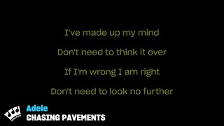 Adele - Chasing Pavements (Karaoke Version)