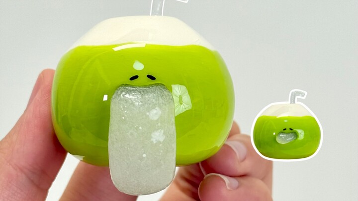 会呕吐的椰子？是用粘土和史莱姆做的！