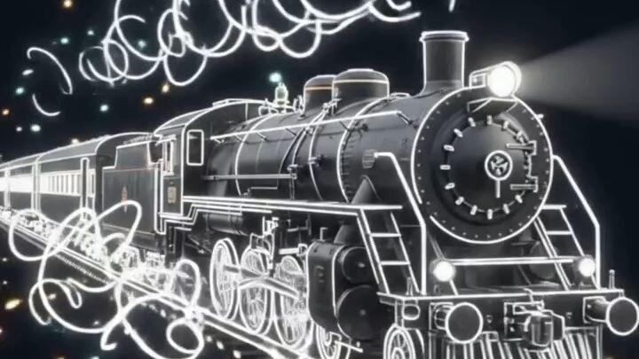 Use the supplied face image as the identity reference. On a dark canvas, a glowing white hand-drawn