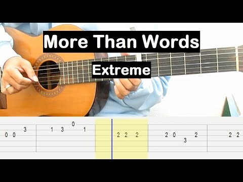More Than Words Guitar Tutorial (Extreme) Melody Guitar Tab Guitar Lessons for Beginners