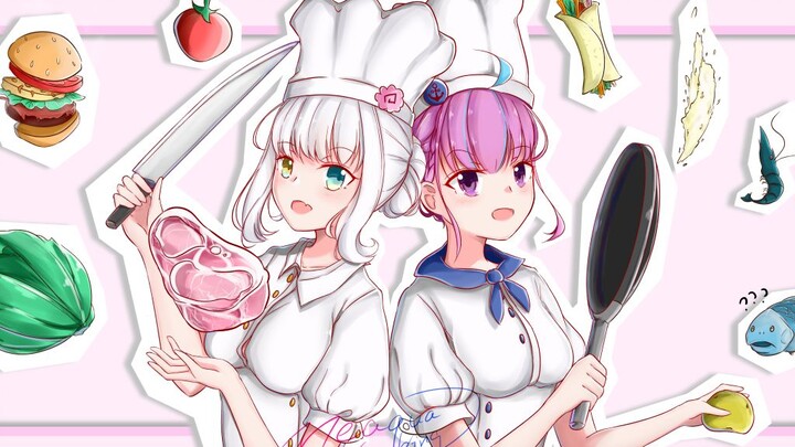 【Kagura Mea × Minato Akua】MEAQUA's Crazy Kitchen: Part 2