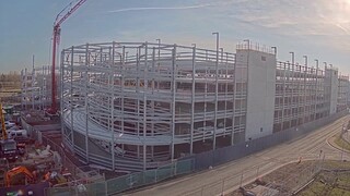 Time-lapse video showing the construction of Stansted's multi-storey car park
