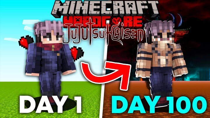 I Survived 100 DAYS as SUKUNA in JUJUTSU KAISEN Minecraft...