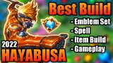 HAYABUSA BEST BUILD 2022 | TOP 1 GLOBAL HAYABUSA BUILD | HAYABUSA - MOBILE LEGENDS | MLBB