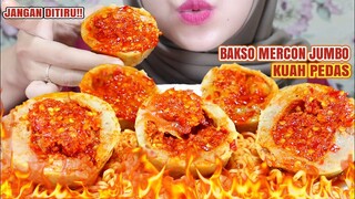 PARAH!! ASMR BAKSO MERCON JUMBO KUAH PEDAS | ULUL ASMR MUKBANG INDONESIA