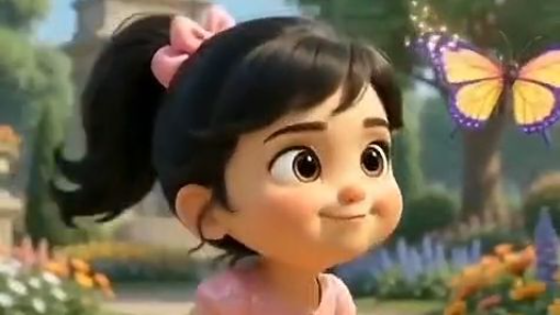 Cute Baby Chasing Butterfly in Garden 🦋💖 | Little Giggles#Shorts