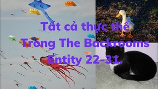 Tất cả thực thể trong The Backrooms Entity 22-31-GS Creepypasta.