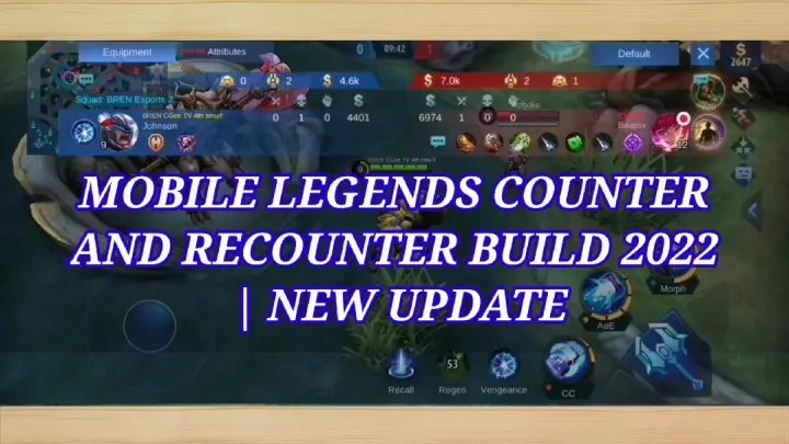 MOBILE LEGENDS COUNTER AND RECOUNTER BUILD 2022 | NEW UPDATE