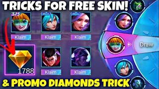 TRICKS FOR FREE SKIN MOBILE LEGENDS / PROMO DIAMOND TRICKS -NEW EVENT MOBILE LEGENDS 2021