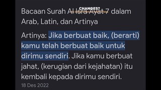 kata katanya Tanjiro mengandung QS Al Isra ayat 7😌