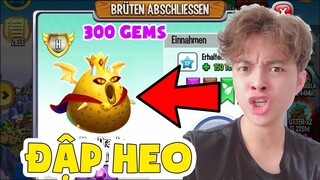 Đập HEO Đầu Tư 300 GEMS Lai Rồng Huyền Thoại Vua Khoai Tây ! || Vũ Liz Dragon City