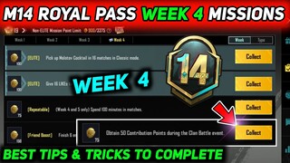 M14 ROYAL PASS WEEK 4 MISSION 🔥 BGMI M14 WEEK 4 MISSIONS 🔥 BGMI & PUBG WEEK 4 MISSIONS EXPLAINED