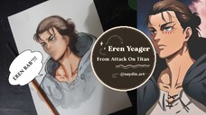 [WATERCOLOR PAINTING] Eren Yeager Fanart • Saydin Art