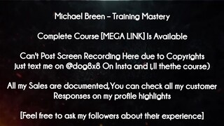 Michael Breen  course - Training Mastery download