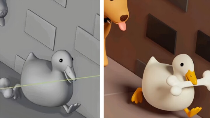 【โมเดลขาว vs การเรนเดอร์】