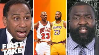 FIRST TAKE - "Michael Jordan can't fill LeBron’s shoes" Perk shocking Stephen A. on NBA GOAT debate