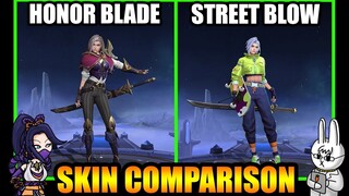 STARLIGHT BENEDETTA STREET BLOW SKIN EFFECTS VS. HONOR BLADE - MLBB SKIN COMPARISON SERIES