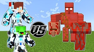 Hi-Tech JJ and Mikey Maizen VS Blood Golem Minecraft