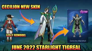 June 2022 Starlight skin Tigreal Skin Name Revealed | Cecilion New Skin | MLBB