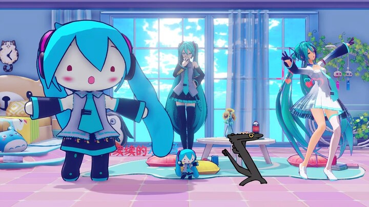 MMD Hatsune Miku, Toothless dance, FUFU belajar menari dari Toothless