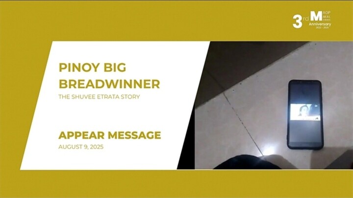 APPEAR MESSAGE: Pinoy Big Breadwinner: The Shuvee Story • August 9, 2025 | Magpakailanman