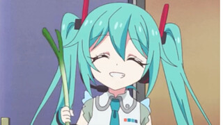 “初音未来拿着葱葱，但是很好拐的样子～❤️”