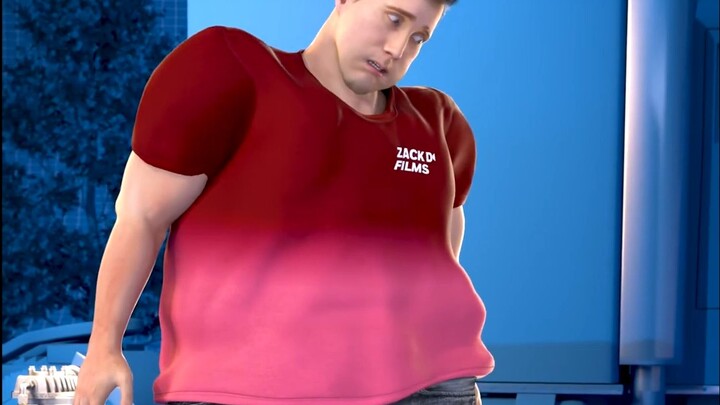 男子坐在气嘴上，被充满气体