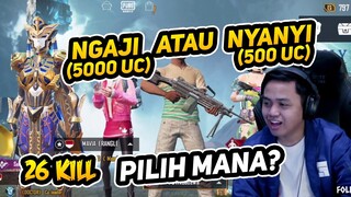 PILIH NGAJI DAPAT 5000 UC, PILIH NYANYI DAPAT 500 UC