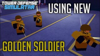 Using the New Golden Tower! | Tower Defense Simulator | ROBLOX