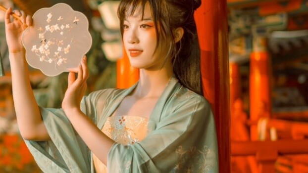 【Jiuli】Biên đạo gốc ❀Hoa cành khắp quần áo❀Chiếc váy xanh bồng bềnh trong những con sóng trái tim th