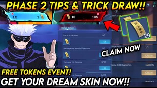 JJK PHASE 2!! CLAIM MORE FREE TOKENS TO GET YOUR DREAM JJK SKIN NOW! - MLBB