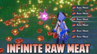 Infinite Raw Meat Farming With Ganyu - Genshin Impact