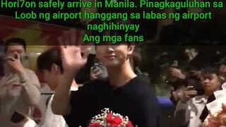 Hori7on safely arrive in Manila. Pingkaguluhan ng mga fans sa loob at labas ng airport may naghintay