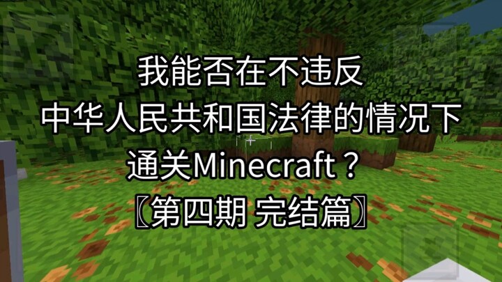 Can I Complete Minecraft Without Breaking Chinese Law? [Final Episode]