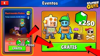 CHEGOU 😱 OS MELHORES EVENTOS COM GEMAS E SKINS GRÁTIS DO STUMBLE GUYS 0.48 [BUG DO EVENTO NERF] 😱🔫