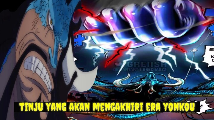 ONE PIECE - EKSPRESI TAKUT KAIDO KETIKA MELIHAT JURUS DEWA LUFFY DENGAN HAOSHOKU+BUSOSHOKU HAKI
