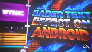 FAIRE UN ÉPIQUE EFFET DE TEXTE ANIMÉ EN FEU/SABER EFFECT SUR ANDROID & IOS [ALIGHT MOTION] TUTO FR