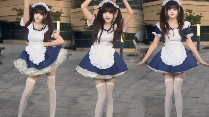 小女仆教机器人跳舞啦！