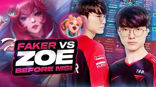 T1 FAKER AHRI VS ZOE, LUYÊN TẬP KÈO ĐẤU TRƯỚC MSI (LMHT)12.5