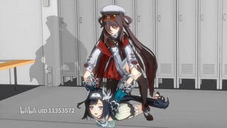 蓝砚VS胡桃 更衣室大战