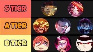 Demon Slayer Burning Ashes | Blood Demon Art Tier List (PART 1)