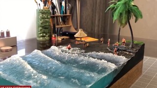 How to make realistic waves of sealant on a scale of 1: 87