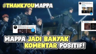 THANK YOU MAPPA! BANYAK KOMENTAR POSITIF MENGENAI ATTACK ON TITAN FINAL SEASON EPS 7 - MAPPA STUDIO