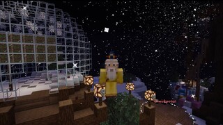 Minecraft / Jumping Through A Dark Stormy Christmas | Winter Parkour By Tomhmagic Creations Part 1